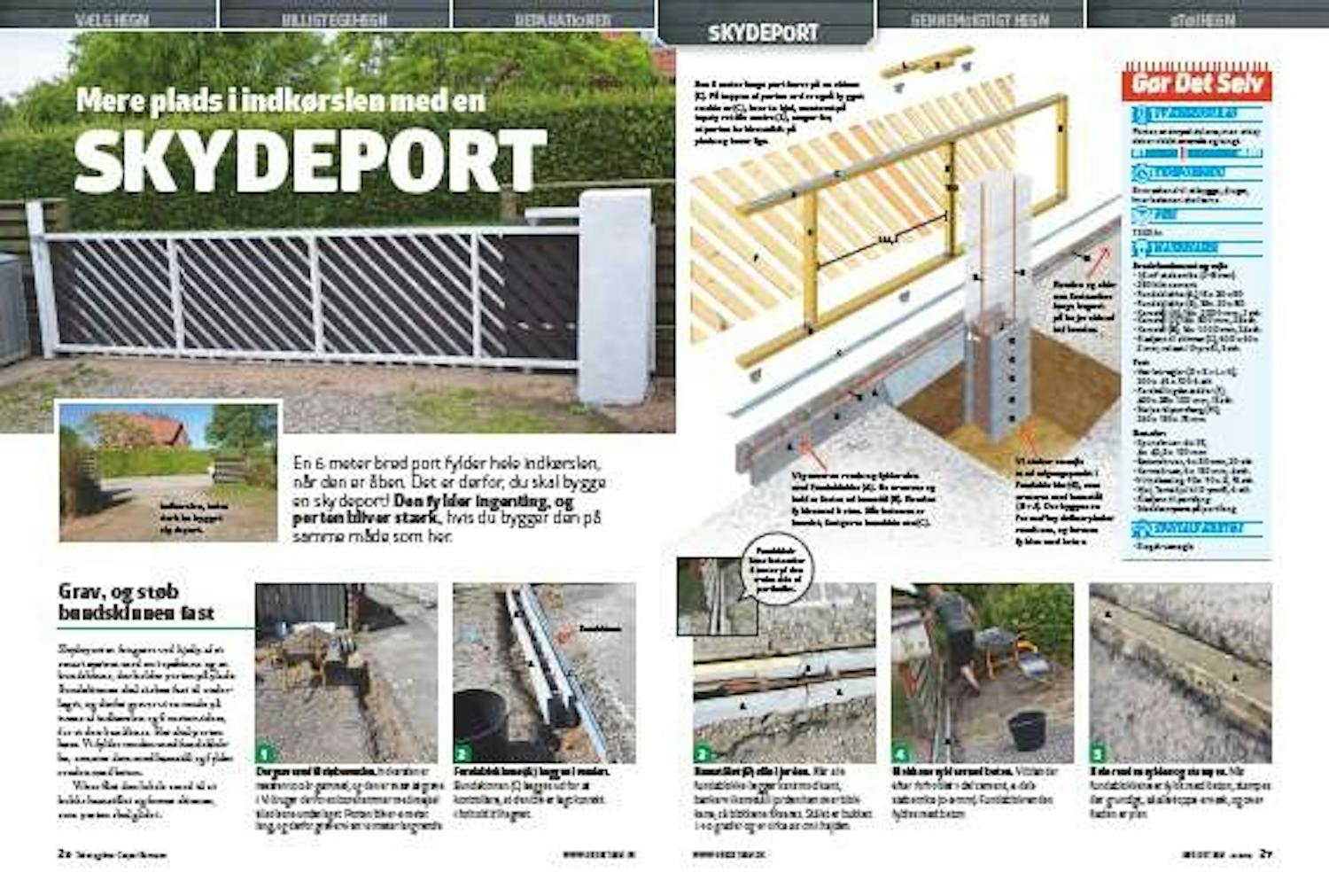 Skydeport: Få mere plads i indkørslen Skydeport: Få mere plads i indkørslen